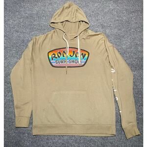 VTG Ron Jon Surf Shop Men's Hoodie Olive Green Pensacola Beach Men’s XL